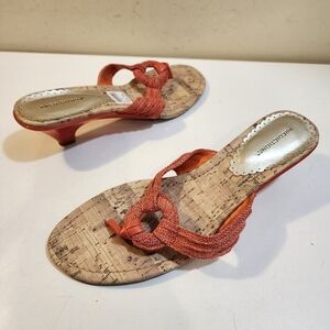 Predictions  Women's Orange Woven Sandals size 9